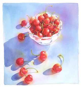 watercolor painting of fruit